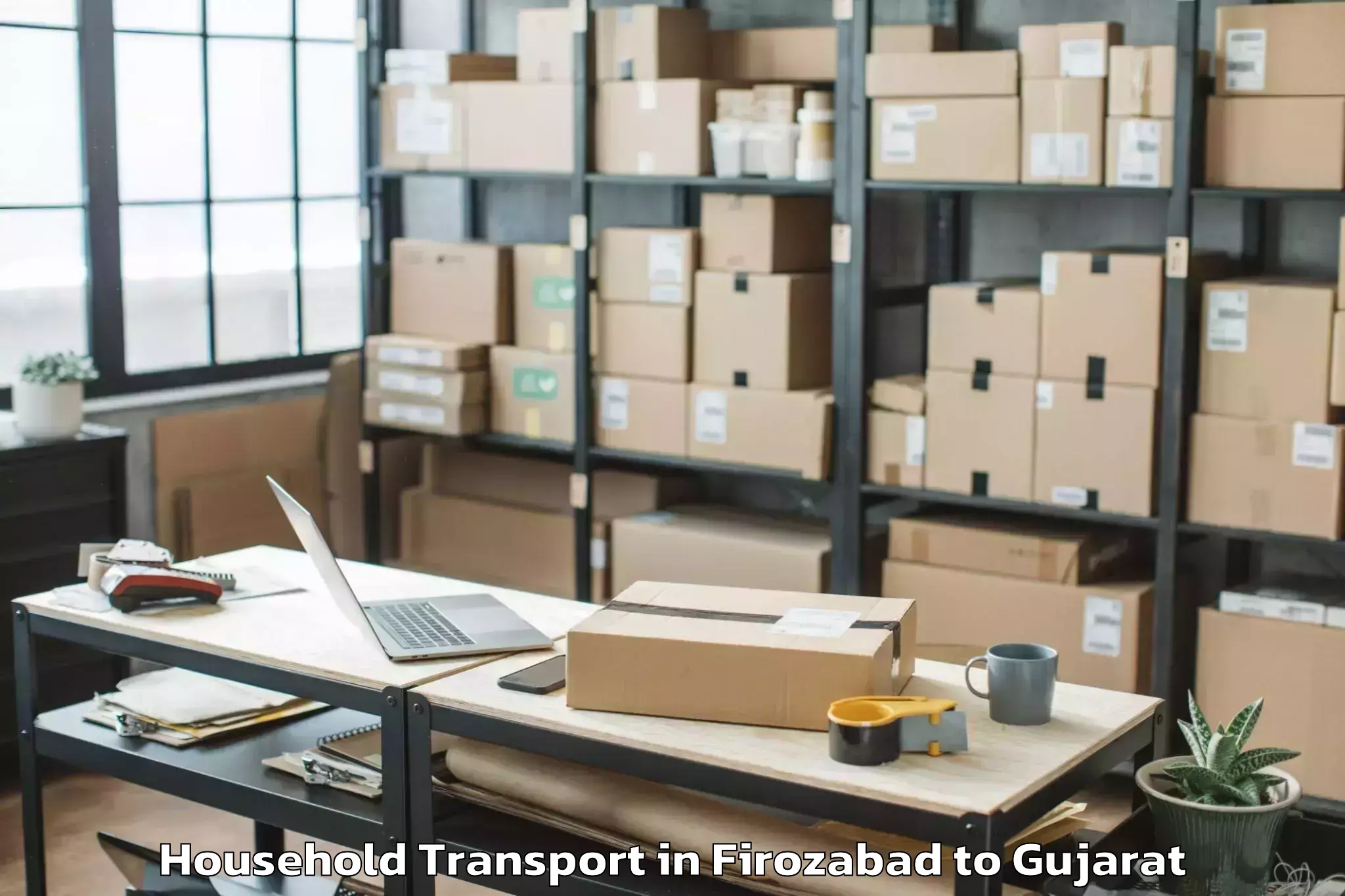 Firozabad to Morbi Household Transport